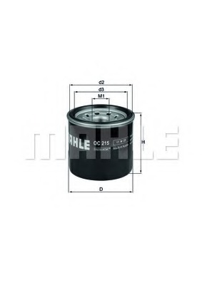 Mahle/Knecht OC 215 Фильтр масляный SUZUKI BALENO 1.3/1.6 95-02/SWIFT 1.0/1.3/1.6